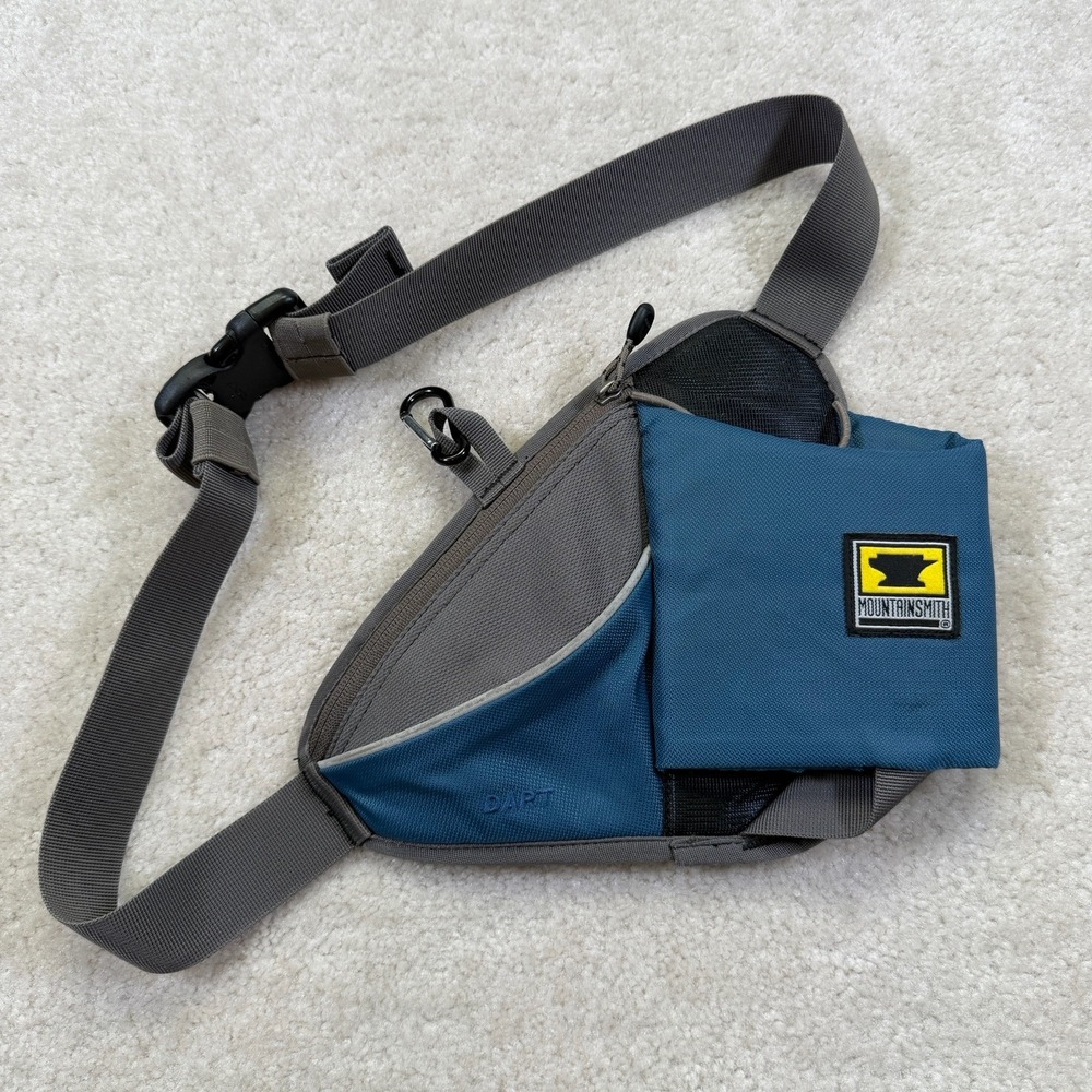 Mountainsmith Dart Hydration Lumbar Pack Holder Crossbody Blue & Gray Adjustable